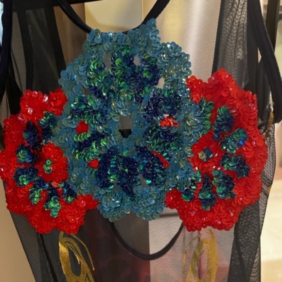 ATAVARIA - swimsuit - Embelisshed and mesh front. size small New No Tag - Picture 10 of 11